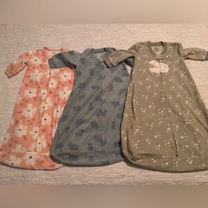 Carter's Floral and Animal Print Sleep Sacks - Pink, Blue, Green